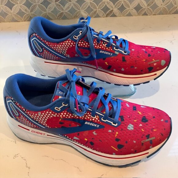 Brooks Ghost 14 Women's Size 10.5 Pink Blue Running Sneakers Shoes 1203561B656 - Picture 2 of 12